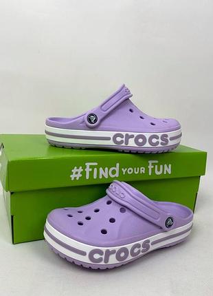 Женские кроксы сабо crocs bayaband lavander1 фото