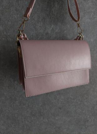 Пудровая сумка клатч, розовая кроссбоди3 фото