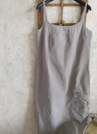Джинсове коттоновое плаття сафаран стилі мілітарі хакі3 фото