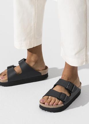 Birkenstock arizona platform vegan шлепки на платформе оригинал1 фото