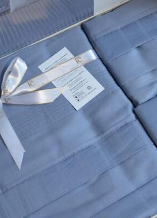 Постільна білизна first choice deluxe satin 200 х 220 см new trend dusty blue4 фото