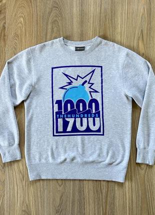 Мужской хлопковый свитшот с принтом the hundreds