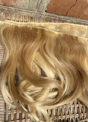 Світло - русявий шиньйон натуральний волос
