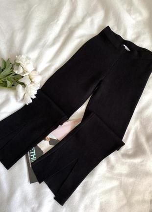 Трикотажные лосины zara с разрезами спереди ♥️