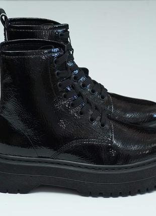 Жіночі лаковані черевики armani exchange (італія), чорного кольору3 фото