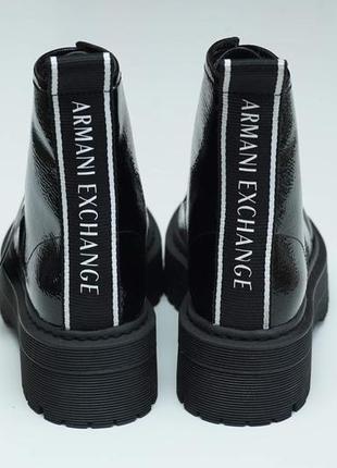 Жіночі лаковані черевики armani exchange (італія), чорного кольору5 фото
