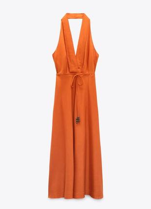Платье лиоцеллово-лина zara3 фото