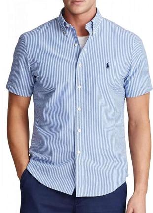 Мужская рубашка с коротким рукавом ralph lauren.