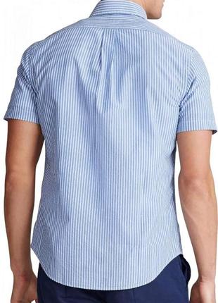 Мужская рубашка с коротким рукавом ralph lauren.2 фото