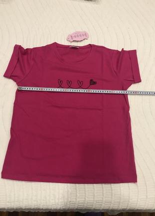 Футболка молодежная малиновая