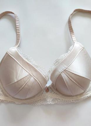 Autograph шовковий бюстгалтер беж бежевий тілесний шовк бюстик лівчик ліфчик жіночий...