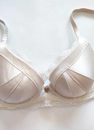 Autograph шовковий бюстгалтер беж бежевий тілесний шовк бюстик лівчик ліфчик жіночий...