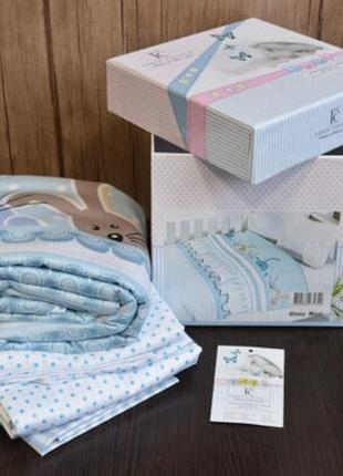 Постельное белье для новорожденных first choice baby 100х150 см. ginny blue3 фото