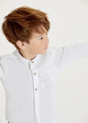 Рубашка на мальчика 3мес-7лет лен+котон,англия💣1 фото