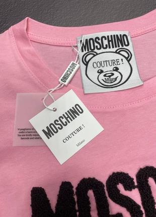 💜есть наложка 💜женская футболка "moschino"💜lux качество📌количество ограничено 📌3 фото