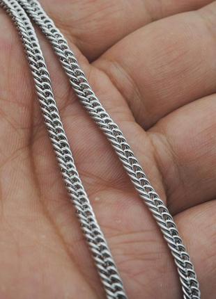 Ланцюжок подвійне плетіння 3 мм 60 см з нержавіючої сталі1 фото