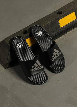 Шльопанці adidas black reflective2 фото