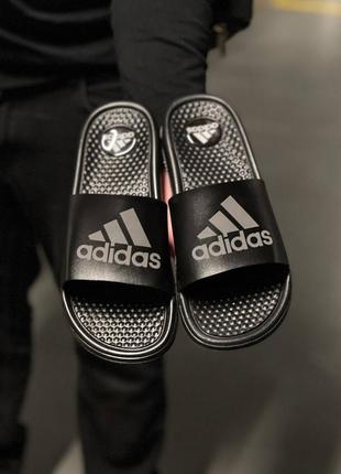 Шлепанцы adidas black reflective3 фото