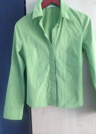 #розвантажуюсь рубашка яблочного цвета mng basic размер xs-
