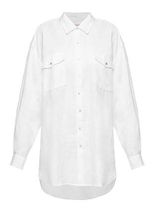 Белая льняная рубашка katsurina
