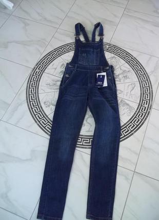 ( 12 - 14 лет 152 / 158 рост ) denim desire джинсовый комбинезон джинсы для девочек подростковый нов3 фото