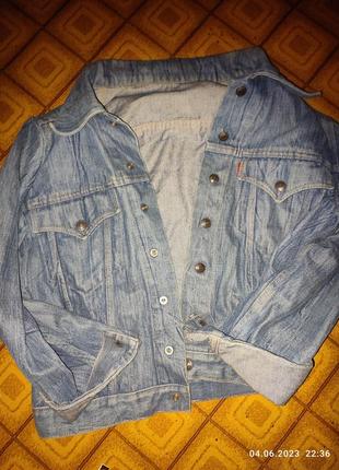 Винтажная джинсовая куртка levi's р с м1 фото