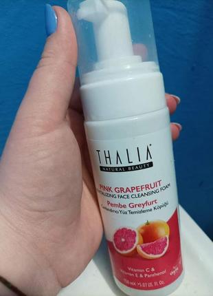 Очищающая пенка для умывания с экстрактом розового грейпфрут thalia