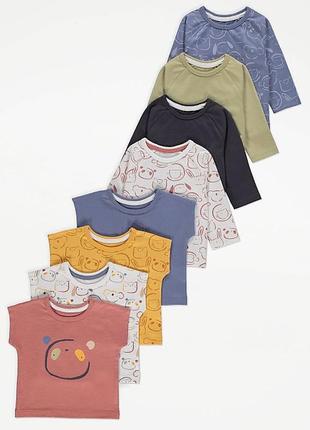 Бавовняні футболки і реглани george на 9-12 та 12-18 місяців