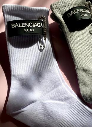 Носки в стиле balenciaga белые3 фото