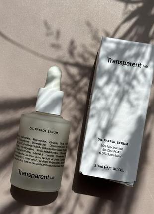 Transparent lab oil patrol serum сыворотка с ниацинамидом