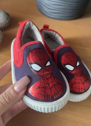 Слипоны, кеды мокасины spider-man