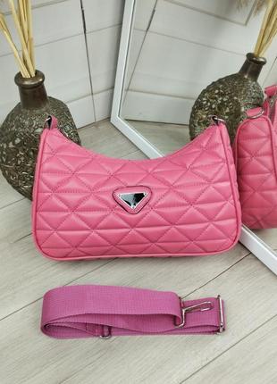 Жіноча сумочка рожева2 фото