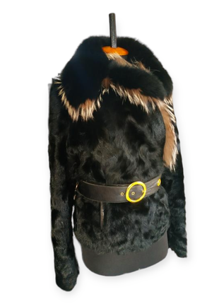 Натуральная шуба меховая куртка кожа песец козлик италия1 фото
