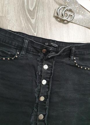 Джинсовая женская короткая юбка3 фото