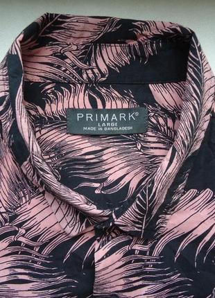 Сорочка гавайська primark viscose cotton гайка (l)3 фото