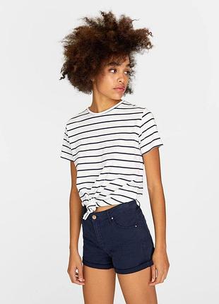 💙💛sale короткі котонові джинсові шорти stradivarius