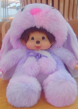 Куколка мончичи ( monchhichi) в костюме сиреневого кролика 20 см
