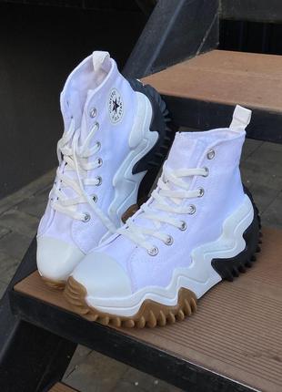 💎 converse run star motion platform white💎