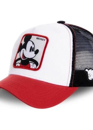 Кепка тракер mickey mouse (мики маус, мультики десней, disney) с сеточкой, унисекс wuke one size