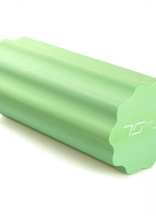 Масажний ролик 7sports профільований yoga roller eva ro3-30 зелений (30*15см.)