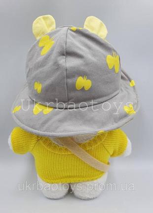 Мягкая игрушка уточка "cafe-mimi duck" в желтой шляпе.2 фото