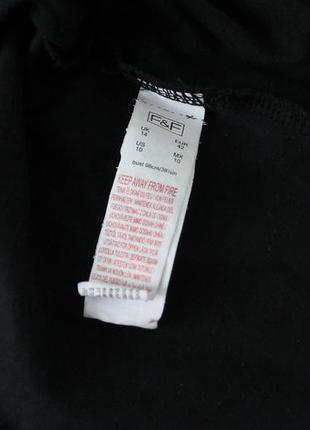 Черная котоновая блуза на плечи f&f6 фото