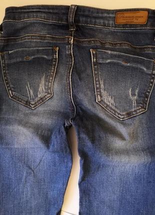 Брендовые джинсы-рванки с потёртостями tally weijl, размер 344 фото