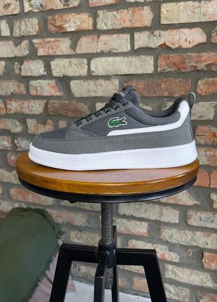 Чоловічі кросівки lacoste joggeur silver лакосте