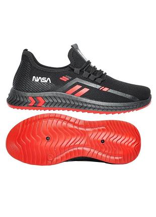 Кросівки nasa trainers uni black-red