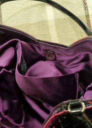 Новая сумка st michael marks &amp; spencer фиолетовая бархатная бархатная бархатная бордовая в пайетках и бисере винтажных стиль2 фото
