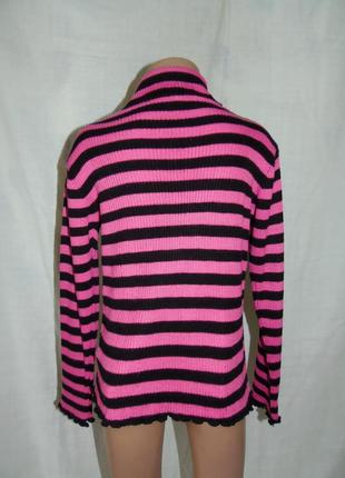 Розовая водолазка,свитерок в полоску на 9 лет2 фото