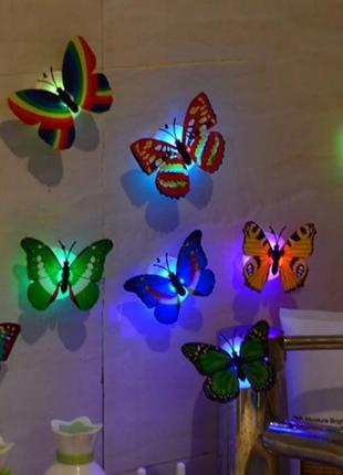 Набор светящихся бабочек, декор, освещение4 фото