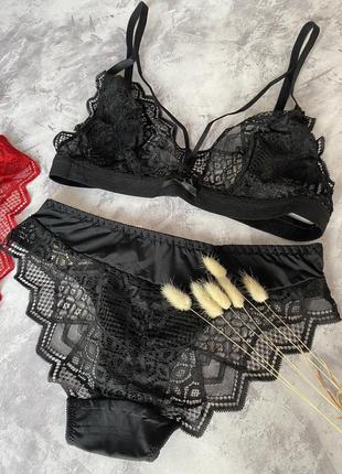 70в 75в чорний сексуальний ажурний жіночий мереживний комплект жіночої нижньої білизни...