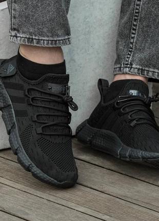 Кросівки adidas all black1 фото